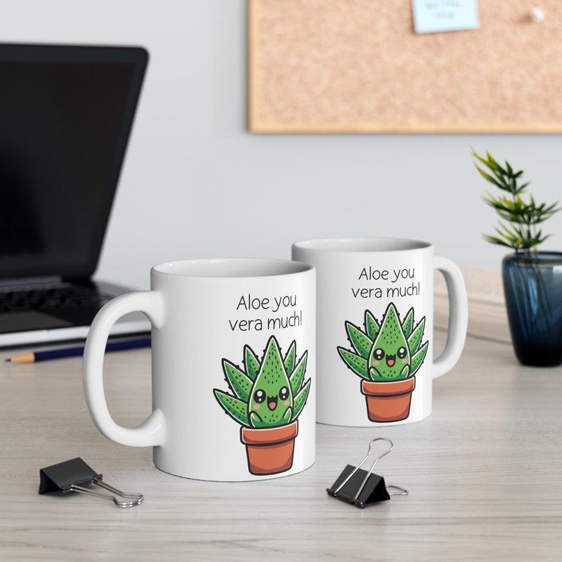 Aloe You Vera Much Mug – Funny Plant Pun Gift