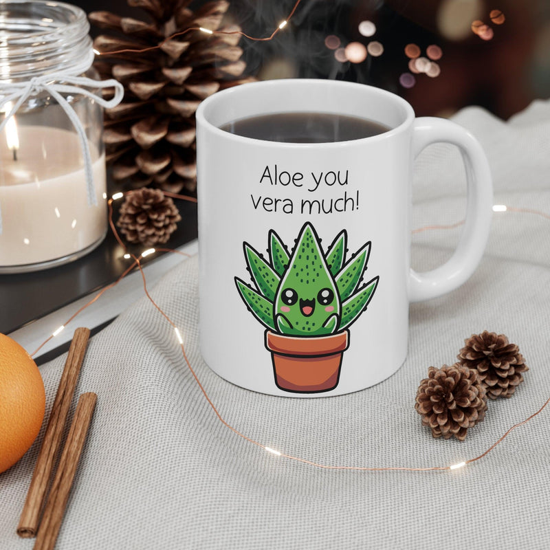 Aloe You Vera Much Mug – Funny Plant Pun Gift