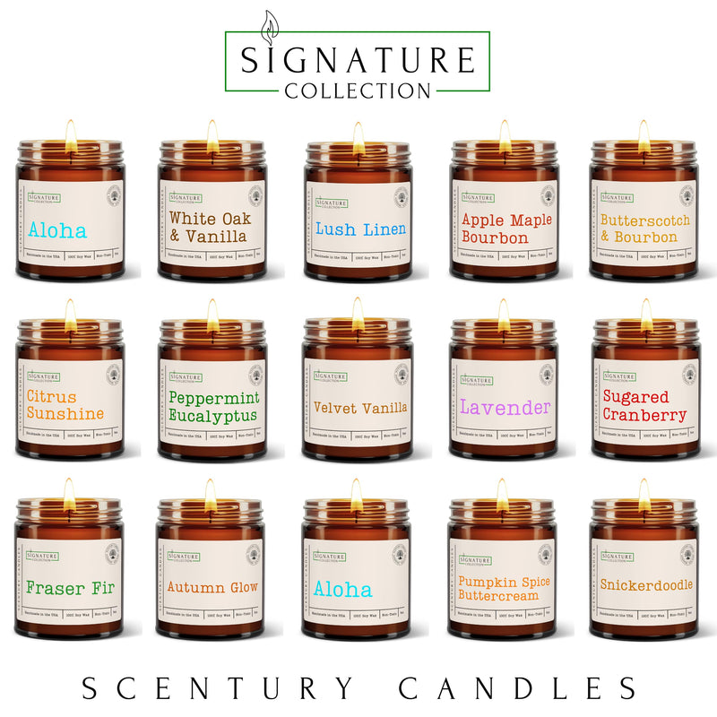 White Oak Vanilla Scented Candle | All Natural Soy Wax, Handmade in USA