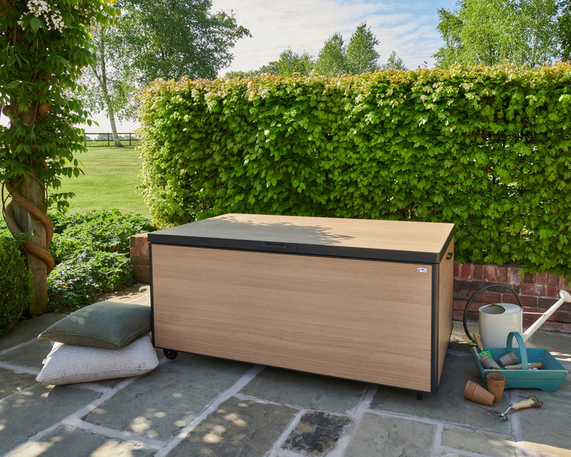 Royce Large Wood Look Outdoor Storage Box