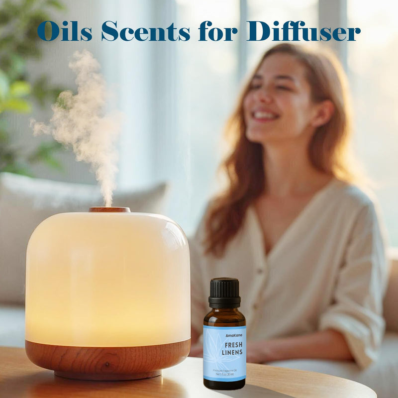 AmaKane Fresh Linens Fragrance Oil 30ml – Clean Diffuser Oil for Home, Candle & Soap Making