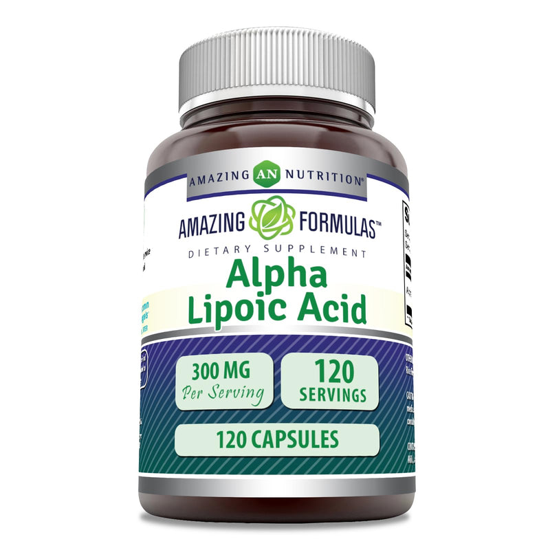 Amazing Formulas Alpha Lipoic Acid 300 mg Capsules – 120 Count, Non-GMO, Gluten Free, Made in USA