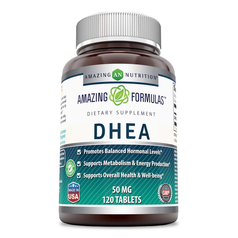 Amazing Formulas DHEA 100 Mg – 120 Tablets | Non-GMO, Gluten-Free, Made in USA
