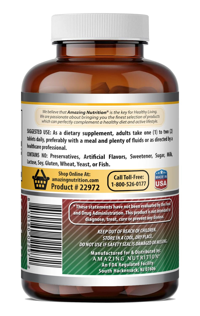Amazing Formulas Iron Ferrous Sulfate 130 mg | 240 Tablets | Made in USA
