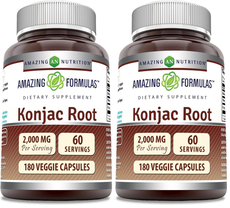 Amazing Formulas Konjac Root Supplement – 2000 mg per Serving (2 Pack)