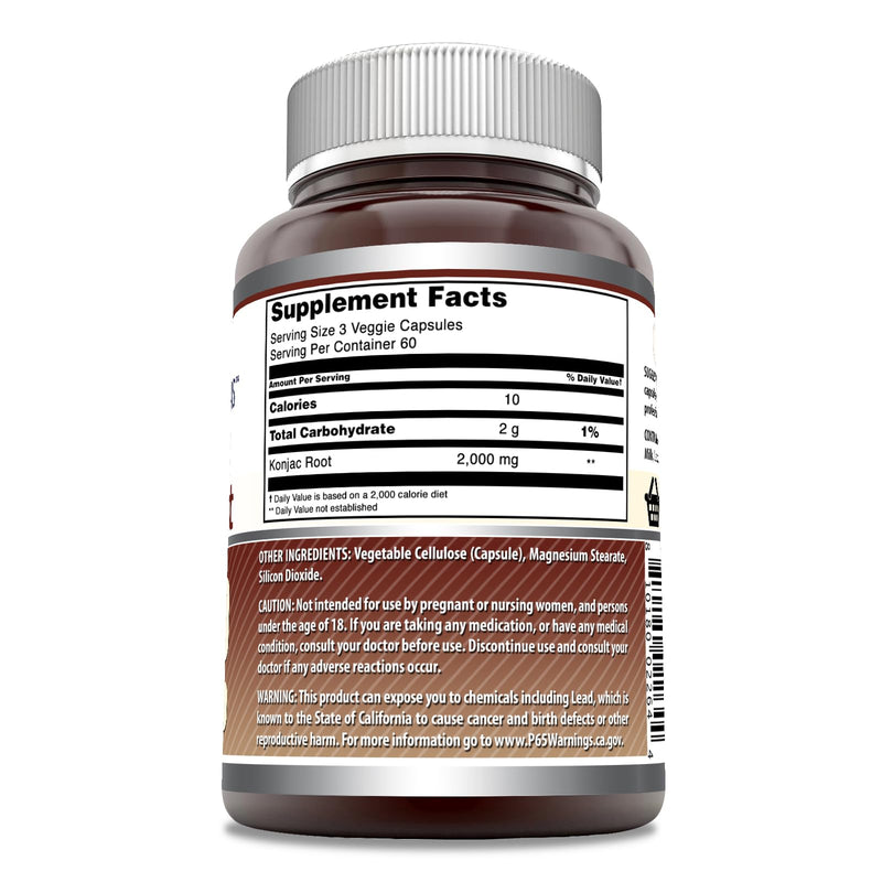 Amazing Formulas Konjac Root Supplement – 2000 mg per Serving (2 Pack)