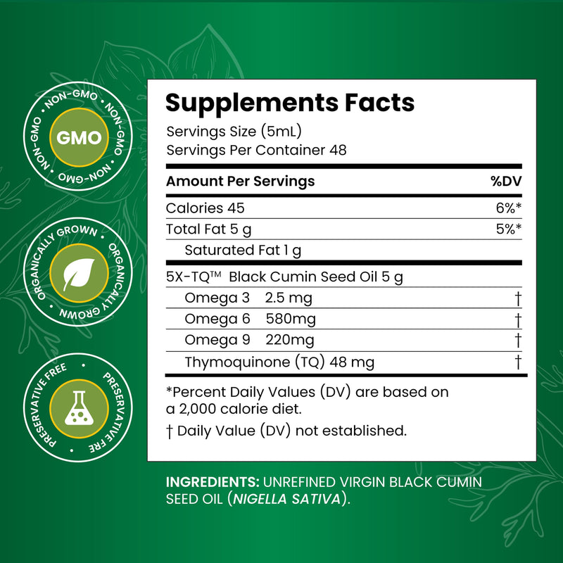 Amazing Herbs Premium Black Seed Oil - Gluten Free, Non-GMO, Cold Pressed Nigella Sativa - Digestive Health, Immune Support, Brain Function - Pack of 2 (4 Fl Oz Each)