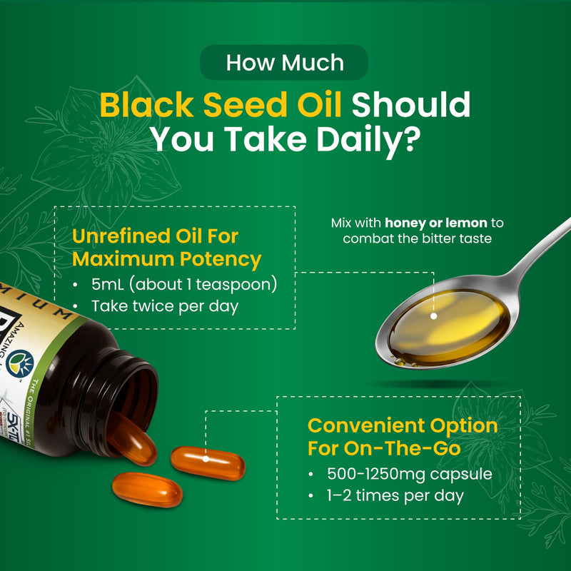 Amazing Herbs Premium Black Seed Oil - Gluten Free, Non-GMO, Cold Pressed Nigella Sativa - Digestive Health, Immune Support, Brain Function - Pack of 2 (4 Fl Oz Each)