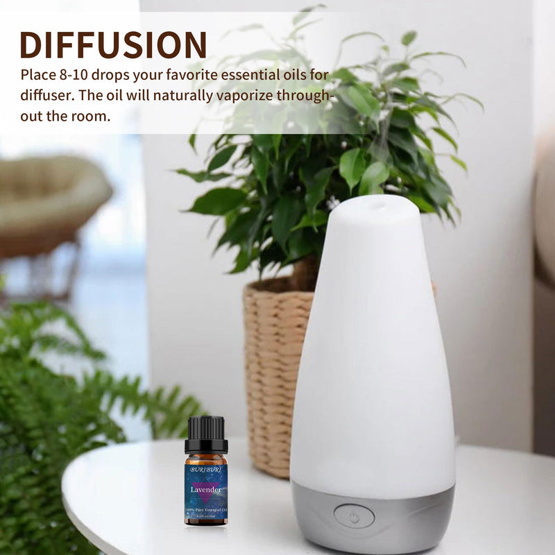 Lavender & Peppermint Essential Oil Gift Set – 100% Pure & Undiluted, 10ml x2