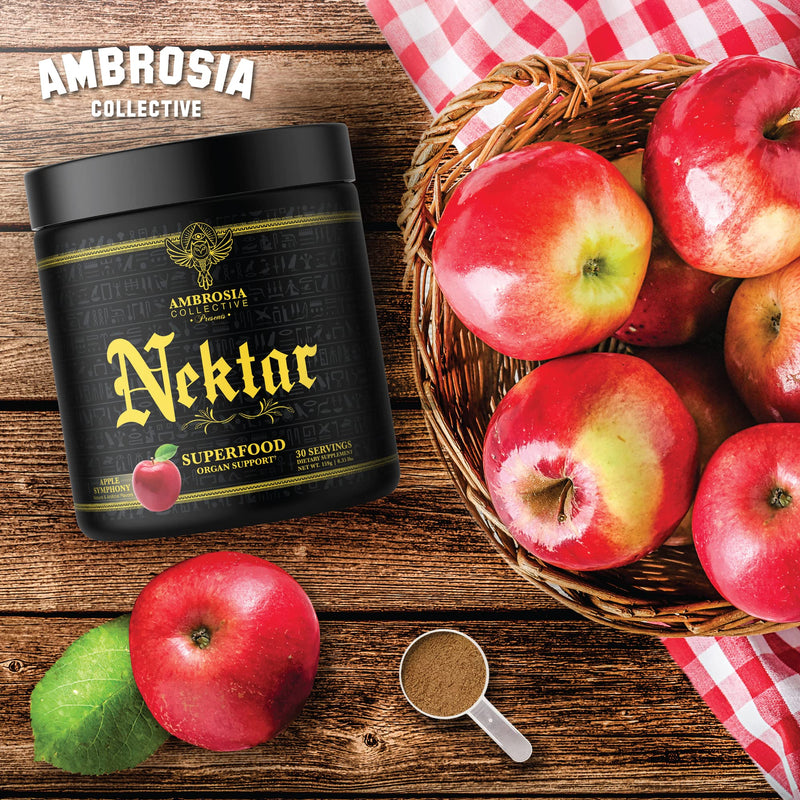 Ambrosia Nektar Superfood Powder – Apple Symphony Greens Alternative for Energy, Digestion & Immune Support | 30 Servings