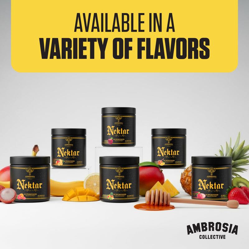 Ambrosia Nektar Superfood Powder – Apple Symphony Greens Alternative for Energy, Digestion & Immune Support | 30 Servings