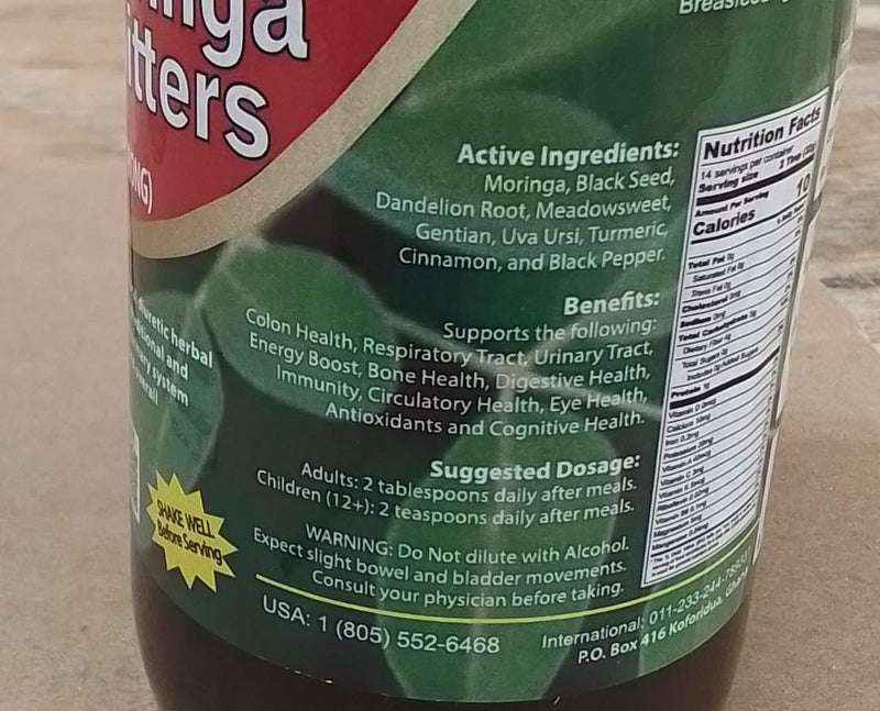 Amenazel Organic Moringa Bitters, 16 fl oz