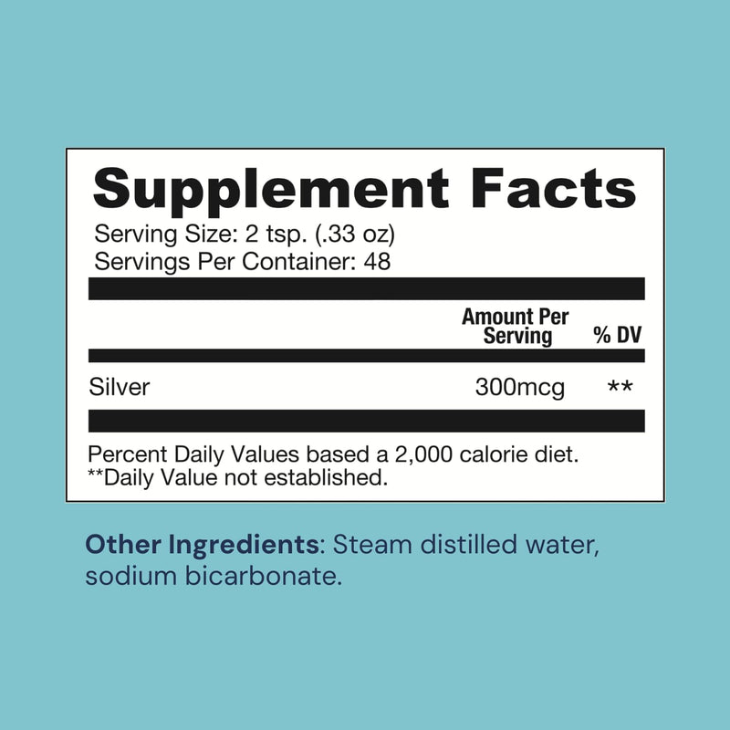 Ameo Life Colloidal Silver Liquid 30 PPM | Alkaline Silver Water for Immune Support & Gut Health | 16 oz
