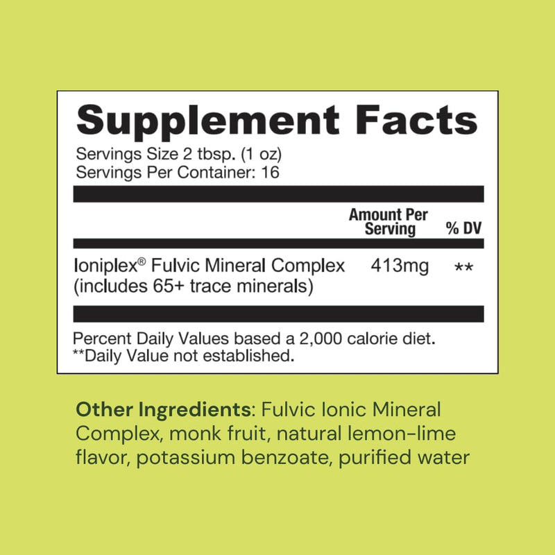Ameo Life Fulvic Acid & Mineral Complex – Cellular Support, Detox, Skin Health | Vegan, Gluten-Free, Non-GMO | Made in USA | 16 OZ