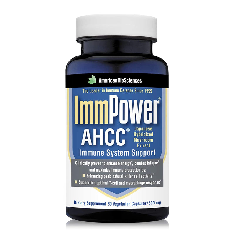 American BioSciences ImmPower AHCC 500mg Capsule – Immune Support, NK Cell Activity, 60 Veggie Capsules