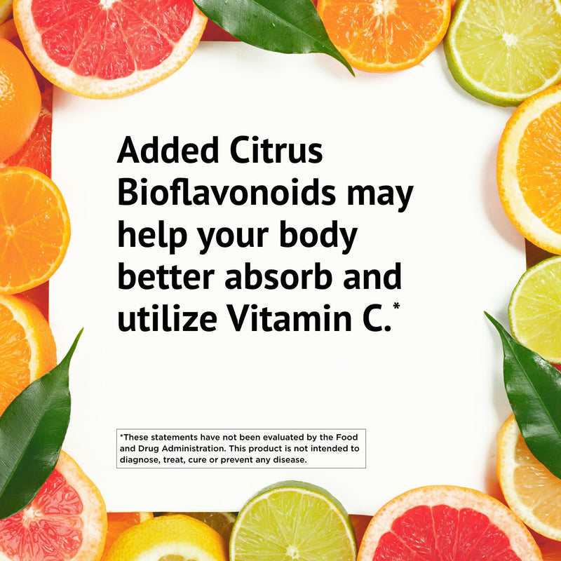 American Health Ester-C 500 mg with Citrus Bioflavonoids – 60 Servings – 24-Hour Immune Support – Non-GMO, Vegan, Gluten Free