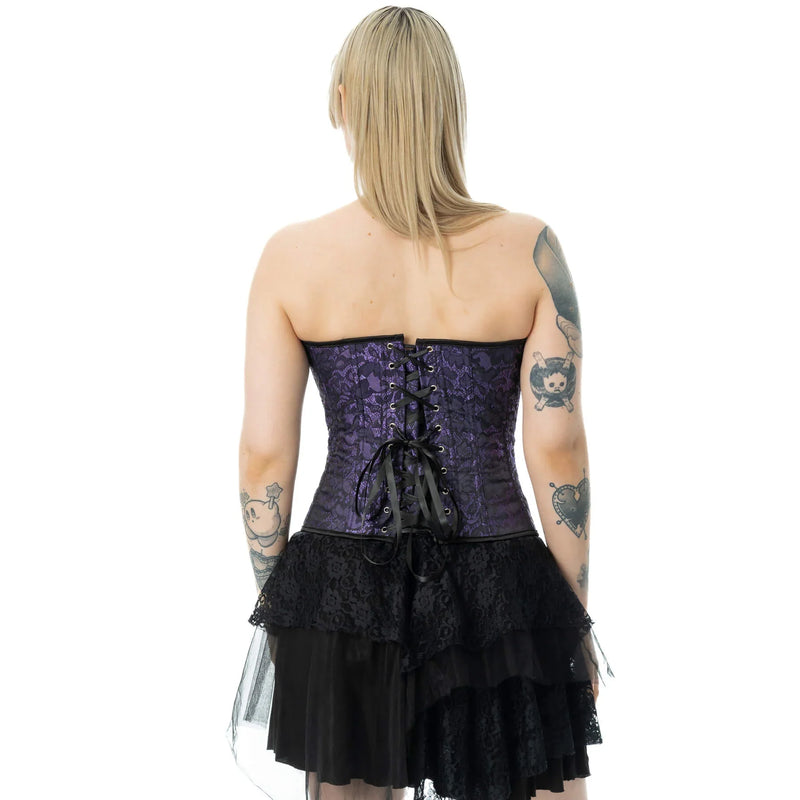 Vixxsin Amethyst Lace Gothic Corset