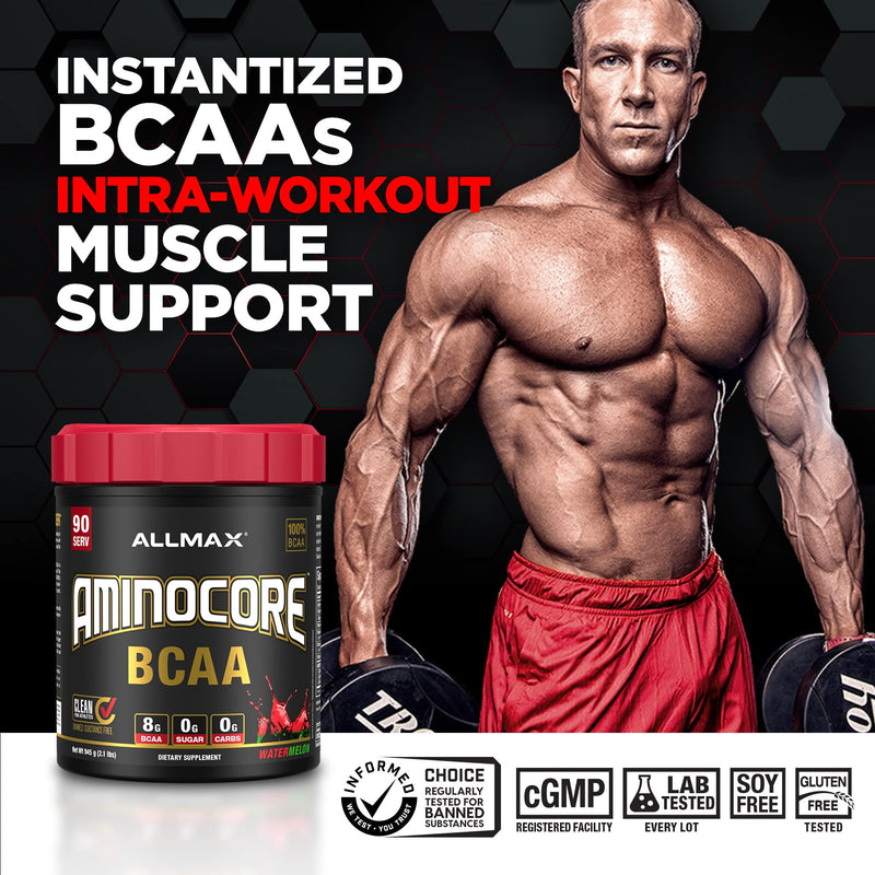 ALLMAX AMINOCORE BCAA – Fruit Punch, 945 g | 90 Servings, 8.18 g BCAA per Serving