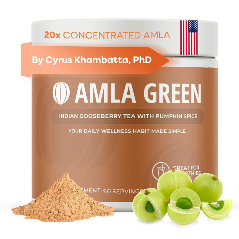 Amla Green 20x Concentrated Amla Powder with Pumpkin Spice – 90 Servings