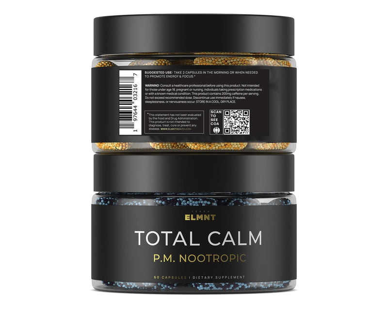 AMPM Nootropic Total Focus + Calm 9X Strength w. Caffeine, L-Theanine, Alpha GPC, L-Tyrosine, Ashwagandha - X-Release Energy Pills Nootropics Brain Support Supplements for Memory and Focus Supplement