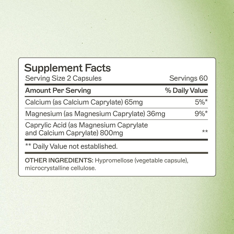 Amy Myers MD Caprylic Acid | Digestion Support for Intestinal Balance & Gut Health — 120 Capsules (Gluten-Free, Dairy-Free & Non-Soy)