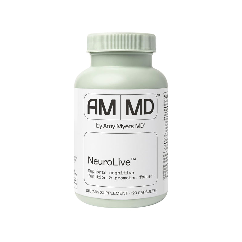 NeuroLive by Amy Myers MD – Brain Health & Focus (Vitamin B) – Gluten-Free, 120 Caps