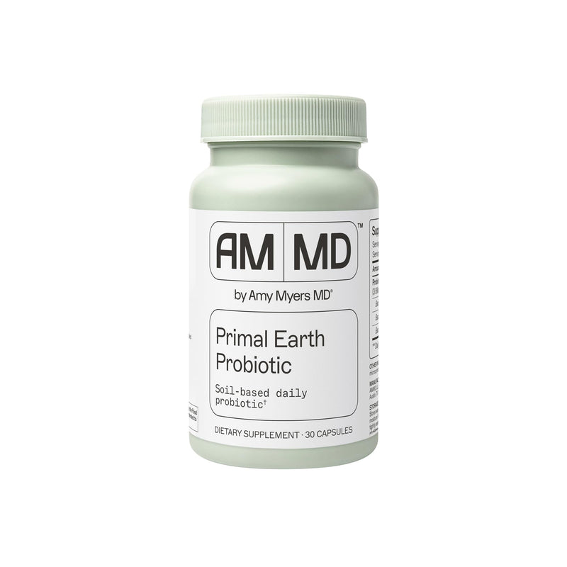 Amy Myers MD Primal Earth Probiotic – Soil-Based Probiotic for Digestive & Immune Support | Gluten-Free & Dairy-Free | Paleo-Friendly | 30 Capsules