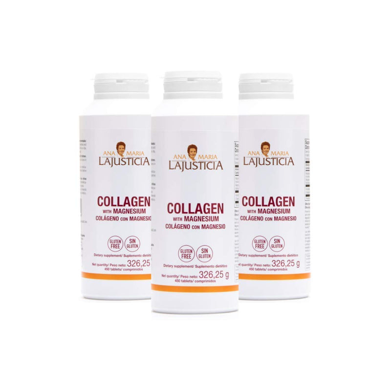 Ana Maria Lajusticia - 3 Pack High Absorption Collagen Pills with Magnesium | Healthy Skin, Nails, Hair and Ligaments