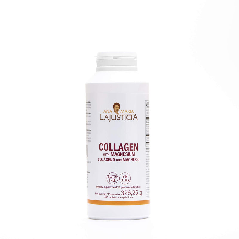 2 Pack Ana Maria LaJusticia Collagen with Magnesium – 450 Tabs | Rejuvenate Skin, Support Nervous System, Bones & Teeth | Spain