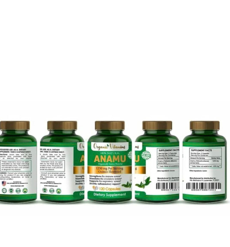 Organic Anamu 1250mg – 120 Capsules (Pack of 2)