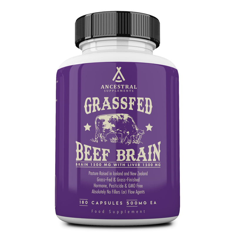 Ancestral Supplements Grass-Fed Beef Brain and Liver Capsules – Whole Food Brain Support