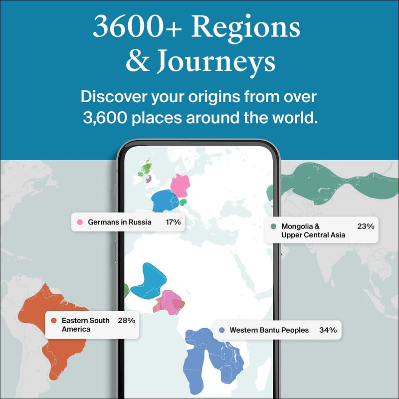 AncestryDNA Genetic Test Kit: Personalized Genetic Results, DNA Ethnicity Test, Origins & Ethnicities, Complete DNA Test