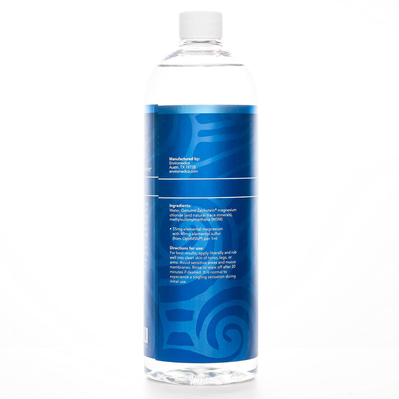 Ancient Minerals Magnesium Oil Ultra with OptiMSM Refill 33.8 oz
