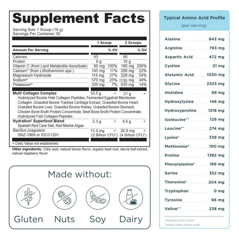 Ancient Nutrition Advanced Multi Collagen Hydrate – Mixed Berry, 30 Servings