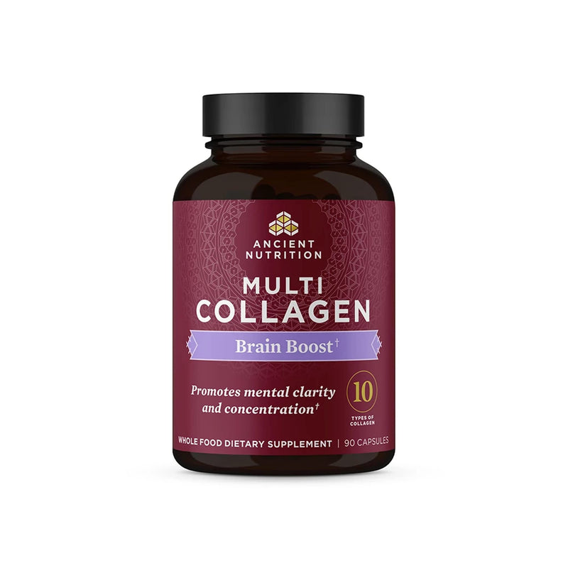 Ancient Nutrition Collagen Brain Boost Capsules – Joint Comfort, Skin & Nails, 90 Count