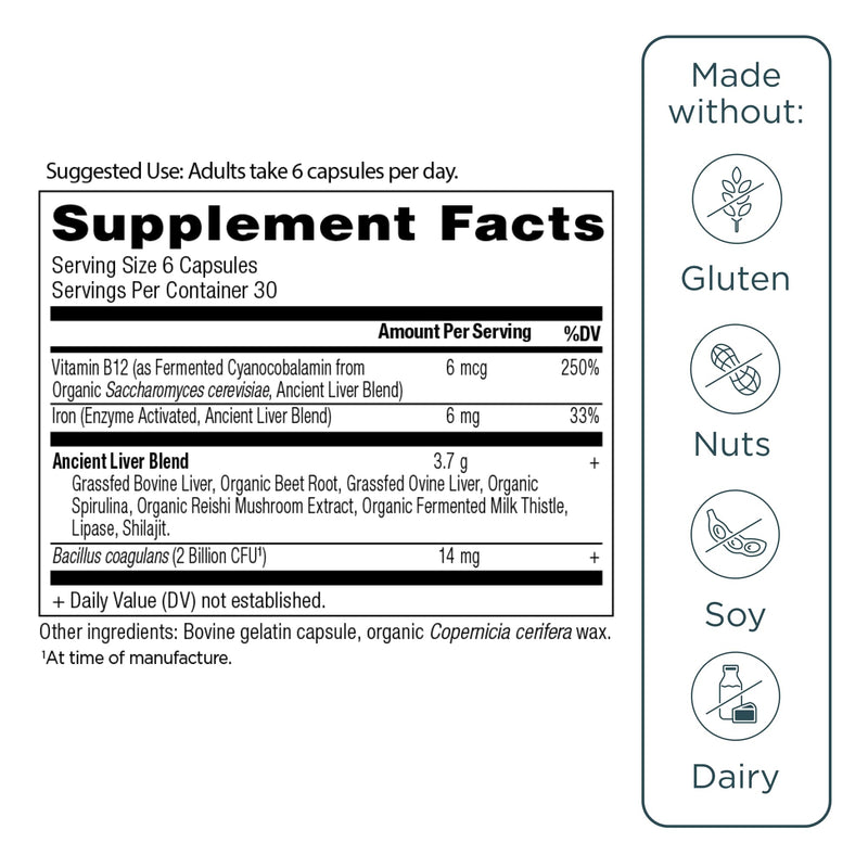 Ancient Nutrition Organ Supplements – Grass-Fed & Wild Organ Complex, 180 Ct