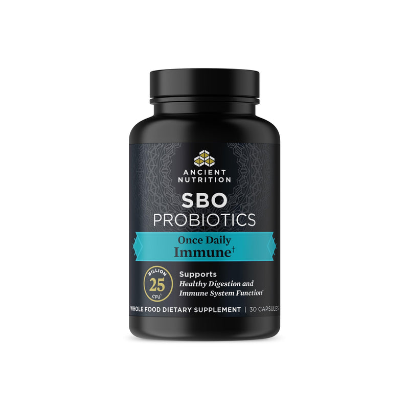 Ancient Nutrition SBO Probiotics Once Daily Immune Support – 25 Billion CFU, Vitamin C & Vitamin D, 30 Count