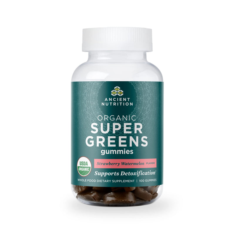 Ancient Nutrition Supergreens Gummy – Organic Superfood Gummies (100 Count)