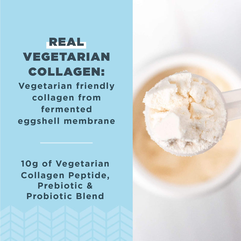 Ancient Nutrition Vegetarian Collagen Peptides – Prebiotics & Probiotics, 28 Servings