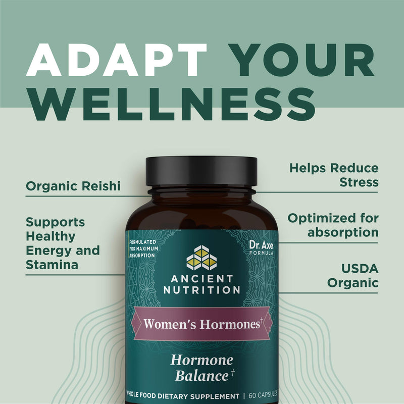 Ancient Nutrition Women's Hormones Capsules – Stress Support & Hormone Balance