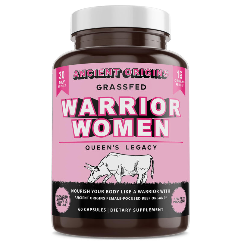Ancient Origins Female-Optimized Beef Organ Superfood (60 x 500 mg) – Grass-Fed, Pasture-Raised