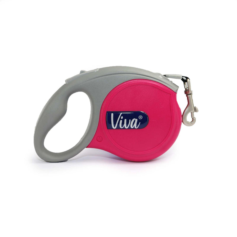Ancol Viva Retractable Lead Med Pink