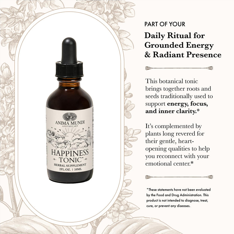 Anima Mundi Ashwagandha Drops – Adaptogenic Mood Support with Rhodiola & St. John’s Wort (2oz / 59ml)