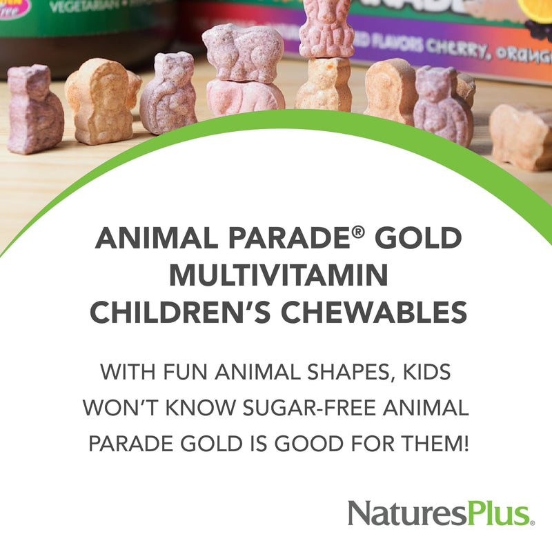 Animal Parade Source of Life Gold Kids Multivitamin – Orange Flavor – Gluten-Free – 60 Servings
