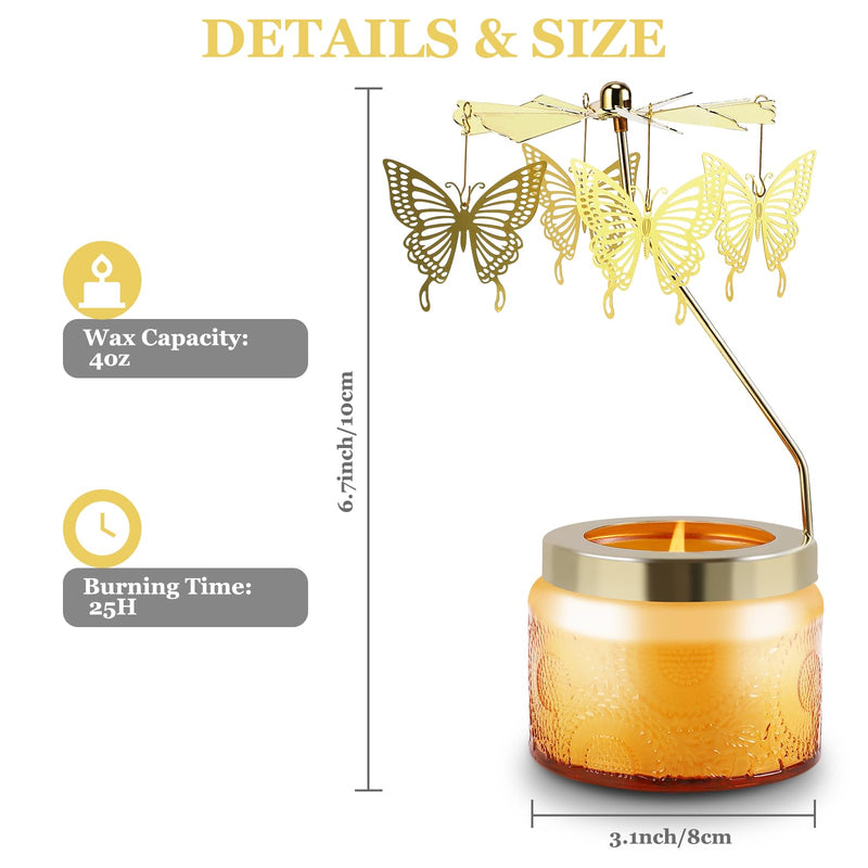 Rotatable Candle – Vanilla Cream Scented | Gifts for Women, Birthday, Anniversary, Christmas, Thanksgiving
