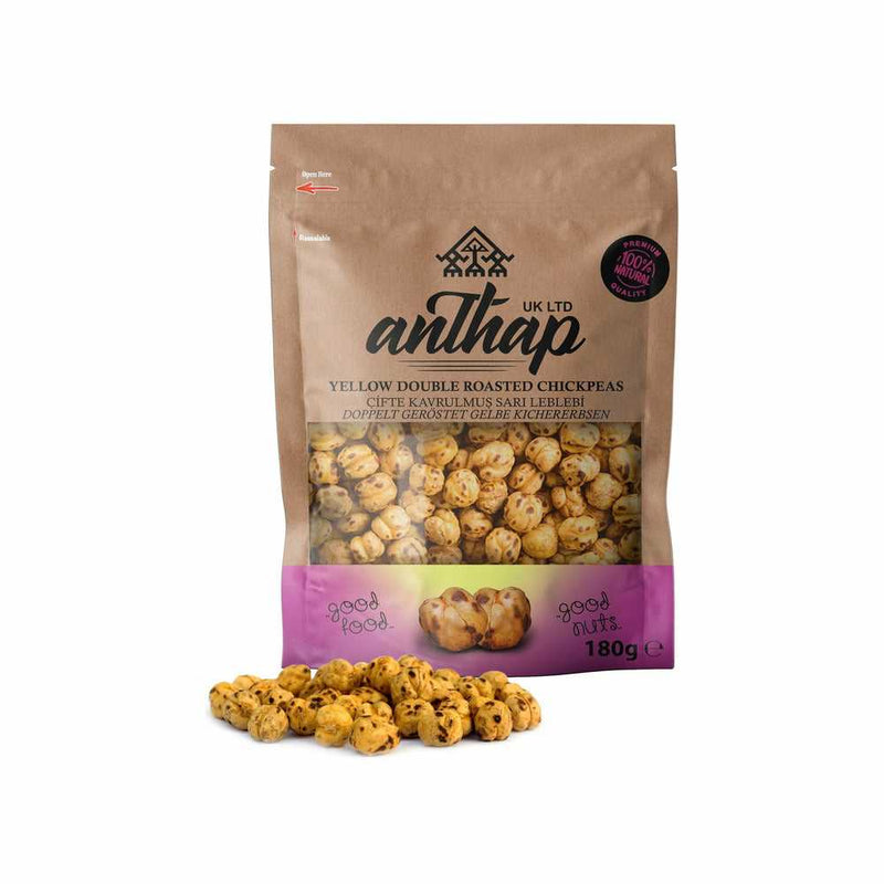 Anthap Yellow Double Roasted Chickpeas Leblebi Pack 180g