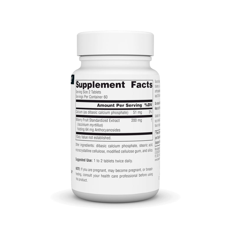 Source Naturals Bilberry Extract 100 mg | 120 Tablets | Anthocyanosides 32%