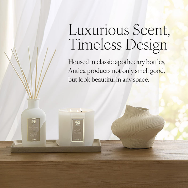 Antica Farmacista Home Ambiance Diffuser - Luxury Reed Diffuser, Warm White 16.9 oz