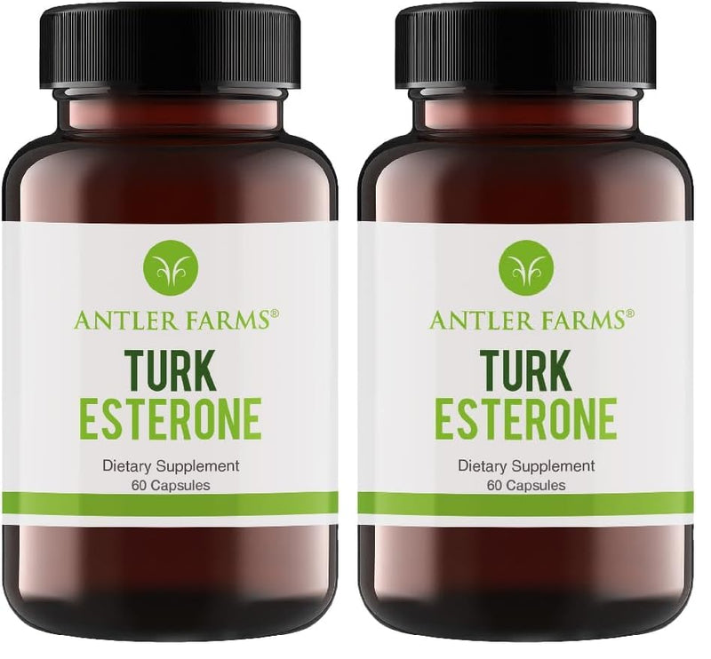 Antler Farms Turkesterone 60 Capsules 500mg Pack of 2 | Ajuga Turkestanica 10% Turkesterone