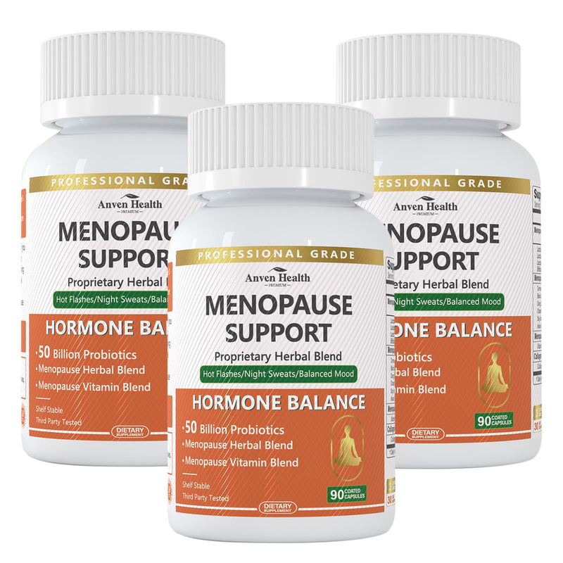 Anven Health Menopause Supplements – Probiotics, D3 & B6 | 270 Veggie Caps